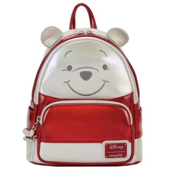 NWT Loungefly Disney100 Exclusive Platinum Winnie the Pooh Cosplay Mini Backpack - Picture 1 of 6